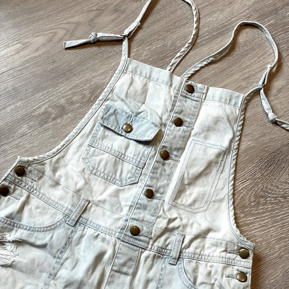 Billabong Light Cream Utility Short Overalls